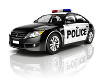 Side View Studio Shot Of Black Sedan Police Car Concept royalty free stock image Side View Studio Shot Of Black Sedan Police Car Concept royalty free stock image