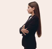 Side View.young Business Woman Stock Images