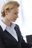 Side view of young businesswoman stock photos Side view of young businesswoman stock photos