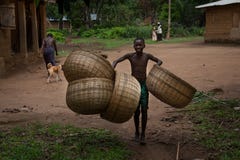 Sierra Leone, Afrique de l'ouest, le village de Yongoro photos stock Sierra Leone, Afrique de l'ouest, le village de Yongoro photos stock