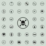 sign skull and bones icon. Warning signs icons universal set for web and mobile stock illustration sign skull and bones icon. Warning signs icons universal set for web and mobile stock illustration