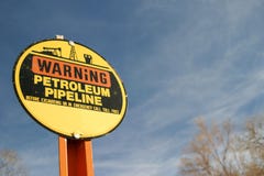 Signal d'avertissement de canalisation de pétrole images libres de droits Signal d'avertissement de canalisation de pétrole images libres de droits