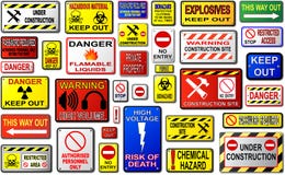 Signaux d'avertissement illustration libre de droits Signaux d'avertissement illustration libre de droits