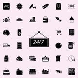 signboard 24 7 icon. market icons universal set for web and mobile vector illustration signboard 24 7 icon. market icons universal set for web and mobile vector illustration