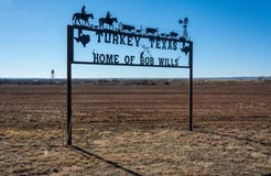 Signe bienvenu de la Turquie, le Texas photographie stock libre de droits Signe bienvenu de la Turquie, le Texas photographie stock libre de droits