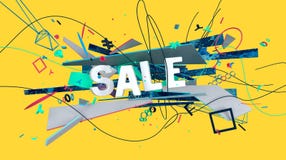Signe coloré de vente illustration libre de droits Signe coloré de vente illustration libre de droits