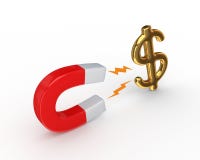 Signe d'aimant et de dollar. illustration de vecteur Signe d'aimant et de dollar. illustration de vecteur