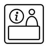 Signe d'infos Icône de service SVP illustration stock Signe d'infos Icône de service SVP illustration stock