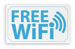 Signe de papier WiFi gratuit illustration stock Signe de papier WiFi gratuit illustration stock