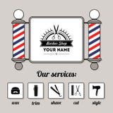 Signe de salon de coiffure de salon de coiffure et calibre de conception de services Images stock Signe de salon de coiffure de salon de coiffure et calibre de conception de services Images stock