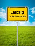 Signe de ville de Leipzig photographie stock Signe de ville de Leipzig photographie stock