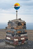 Signe du nord de cap. La Norvège. photographie stock Signe du nord de cap. La Norvège. photographie stock