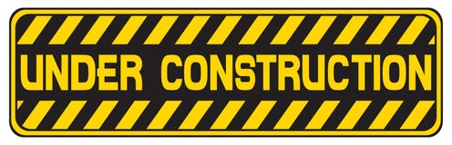 Signe en construction illustration stock Signe en construction illustration stock