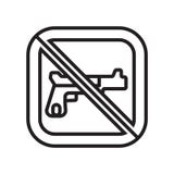 Signe et symbole de vecteur d'icône d'armes à feu d'isolement sur le fond blanc, concept de logo d'armes à feu illustration stock Signe et symbole de vecteur d'icône d'armes à feu d'isolement sur le fond blanc, concept de logo d'armes à feu illustration stock