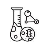 Signe et symbole de vecteur d'icône de division cellulaire d'isolement sur le dos blanc illustration stock Signe et symbole de vecteur d'icône de division cellulaire d'isolement sur le dos blanc illustration stock
