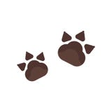Signe et symbole de vecteur d'icône de Pawprints d'isolement sur le backgrou blanc illustration stock Signe et symbole de vecteur d'icône de Pawprints d'isolement sur le backgrou blanc illustration stock