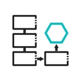 Signe relié et symbole de vecteur d'icône de diagramme de flux de données d'isolement sur le fond blanc, concept relié de logo de illustration de vecteur Signe relié et symbole de vecteur d'icône de diagramme de flux de données d'isolement sur le fond blanc, concept relié de logo de illustration de vecteur