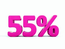 Signe rose de 55 pour cent illustration libre de droits Signe rose de 55 pour cent illustration libre de droits