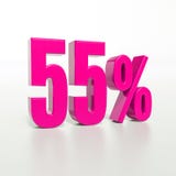 Signe rose de 55 pour cent illustration libre de droits Signe rose de 55 pour cent illustration libre de droits