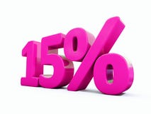 Signe rose de 15 pour cent illustration libre de droits Signe rose de 15 pour cent illustration libre de droits