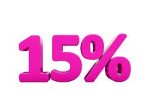Signe rose de 15 pour cent illustration de vecteur Signe rose de 15 pour cent illustration de vecteur