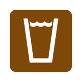 Signe récréationnel d'eau potable de Brown illustration stock Signe récréationnel d'eau potable de Brown illustration stock