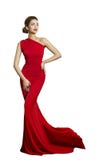 Signora Evening Dress, donna elegante in abito lungo, coda di modo immagini stock Signora Evening Dress, donna elegante in abito lungo, coda di modo immagini stock