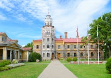 Sigulda New Castle and park. Latvia royalty free stock image Sigulda New Castle and park. Latvia royalty free stock image