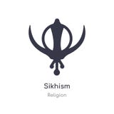 sikhism icon. isolated sikhism icon vector illustration from religion collection. editable sing symbol can be use for web site and stock illustration sikhism icon. isolated sikhism icon vector illustration from religion collection. editable sing symbol can be use for web site and stock illustration