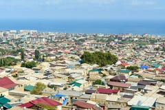 Sikt av den Derbent staden Republik av Dagestan, Ryssland arkivfoto Sikt av den Derbent staden Republik av Dagestan, Ryssland arkivfoto