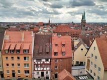 Sikt av Nuremberg den gamla staden, Tyskland royaltyfri foto Sikt av Nuremberg den gamla staden, Tyskland royaltyfri foto