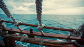 Sikt från piratkopieraskeppet på havet Sikt från piratkopieraskeppet på havet