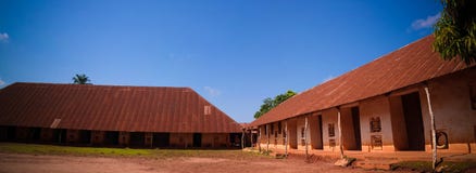 Sikt till kungliga slottar av Abomey, Benin arkivfoton Sikt till kungliga slottar av Abomey, Benin arkivfoton