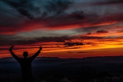 Silhoette Sunset at Sotol Vista. Big Bend National Park desert sunset over the Mexico Border, silhouette of me stock image Silhoette Sunset at Sotol Vista. Big Bend National Park desert sunset over the Mexico Border, silhouette of me stock image