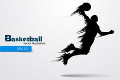Silhouette of a basketball player. Vector illustration royalty free stock photo Silhouette of a basketball player. Vector illustration royalty free stock photo