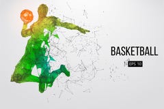 Silhouette of a basketball player. Vector illustration stock illustration Silhouette of a basketball player. Vector illustration stock illustration