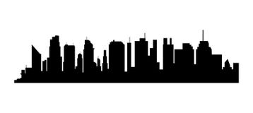 Silhouette of city with black color on white background vector illustration Silhouette of city with black color on white background vector illustration