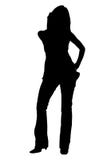 Silhouette With Clipping Path of Fashion Model stock illustration Silhouette With Clipping Path of Fashion Model stock illustration
