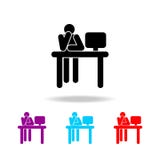 Silhouette d'homme travaillant sur l'icône d'ordinateur Éléments des personnes dans différentes activités dans les icônes colorée illustration de vecteur Silhouette d'homme travaillant sur l'icône d'ordinateur Éléments des personnes dans différentes activités dans les icônes colorée illustration de vecteur