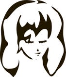 Silhouette d'isolement stylisée d'ombre de visage de gerls sur l'illustration blanche de fond illustration de vecteur Silhouette d'isolement stylisée d'ombre de visage de gerls sur l'illustration blanche de fond illustration de vecteur