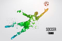 Silhouette d'un joueur de football des particules Illustration de vecteur illustration libre de droits Silhouette d'un joueur de football des particules Illustration de vecteur illustration libre de droits