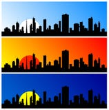 Silhouette de ville illustration stock Silhouette de ville illustration stock