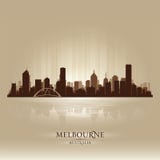Silhouette de ville d'horizon d'Australie de Melbourne illustration stock Silhouette de ville d'horizon d'Australie de Melbourne illustration stock