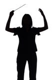 Silhouette of female conductor
