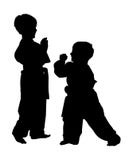 silhouette för clippingbana Arkivfoto silhouette för clippingbana Arkivfoto