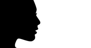 Silhouette of a girl on a black background vector illustration Silhouette of a girl on a black background vector illustration