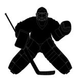Silhouette hockey goalie