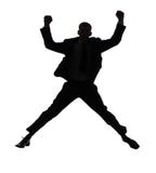 Silhouette of jumping man