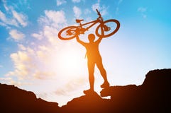 Man with bicycle Stock Photography Man with bicycle Stock Photography