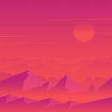Mountain silhouette landscape with sunlight stock illustration Mountain silhouette landscape with sunlight stock illustration